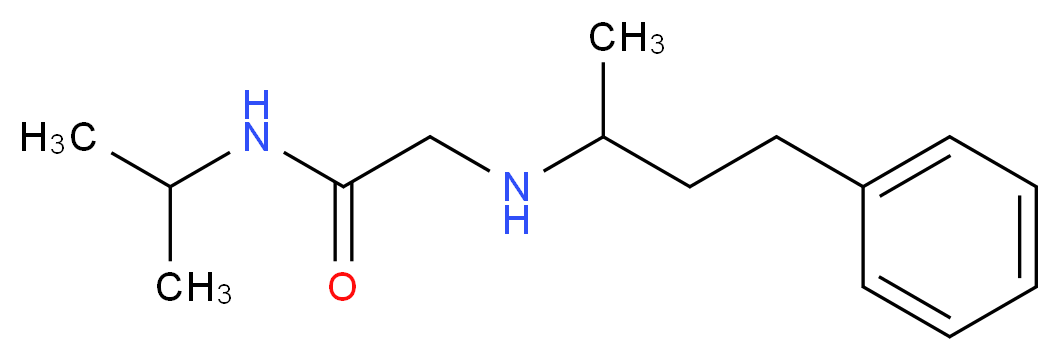 N-isopropyl-2-[(1-methyl-3-phenylpropyl)amino]acetamide_分子结构_CAS_)