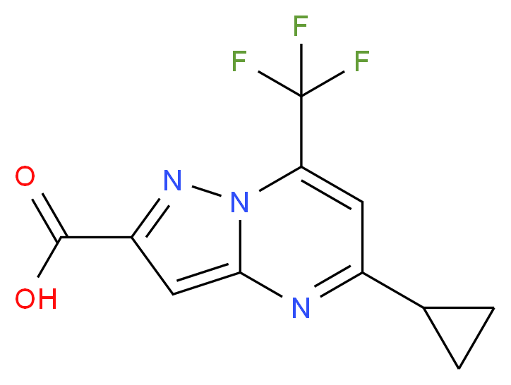 5-cyclopropyl-7-(trifluoromethyl)pyrazolo[1,5-a]pyrimidine-2-carboxylic acid_分子结构_CAS_436088-48-1
