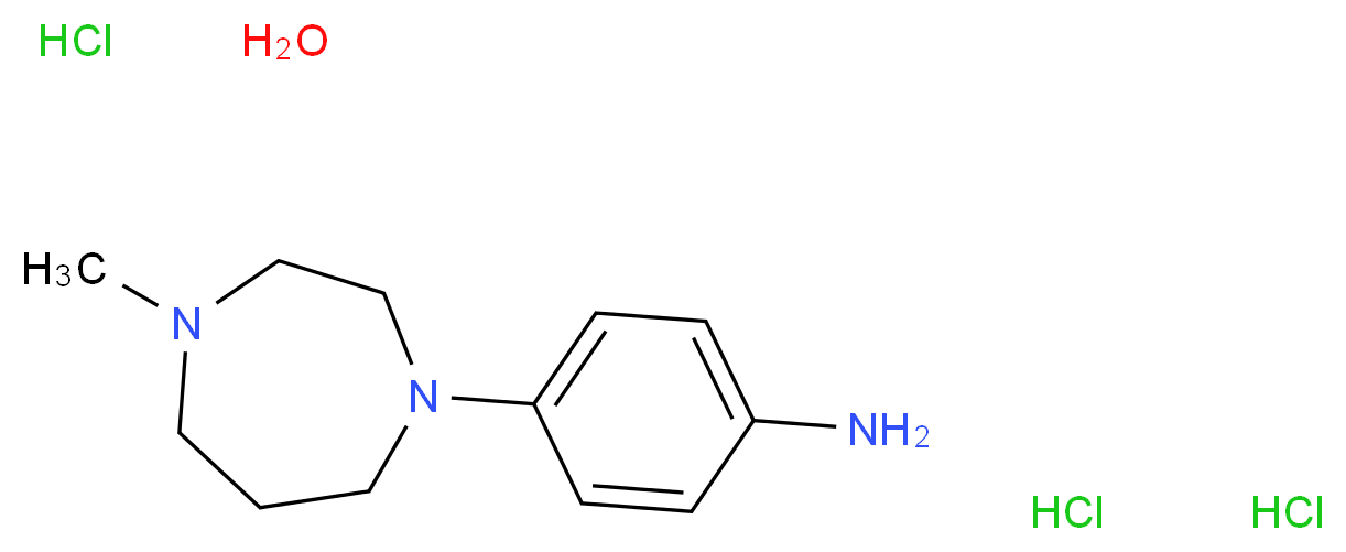 4-(4-methyl-1,4-diazepan-1-yl)aniline hydrate trihydrochloride_分子结构_CAS_913830-33-8