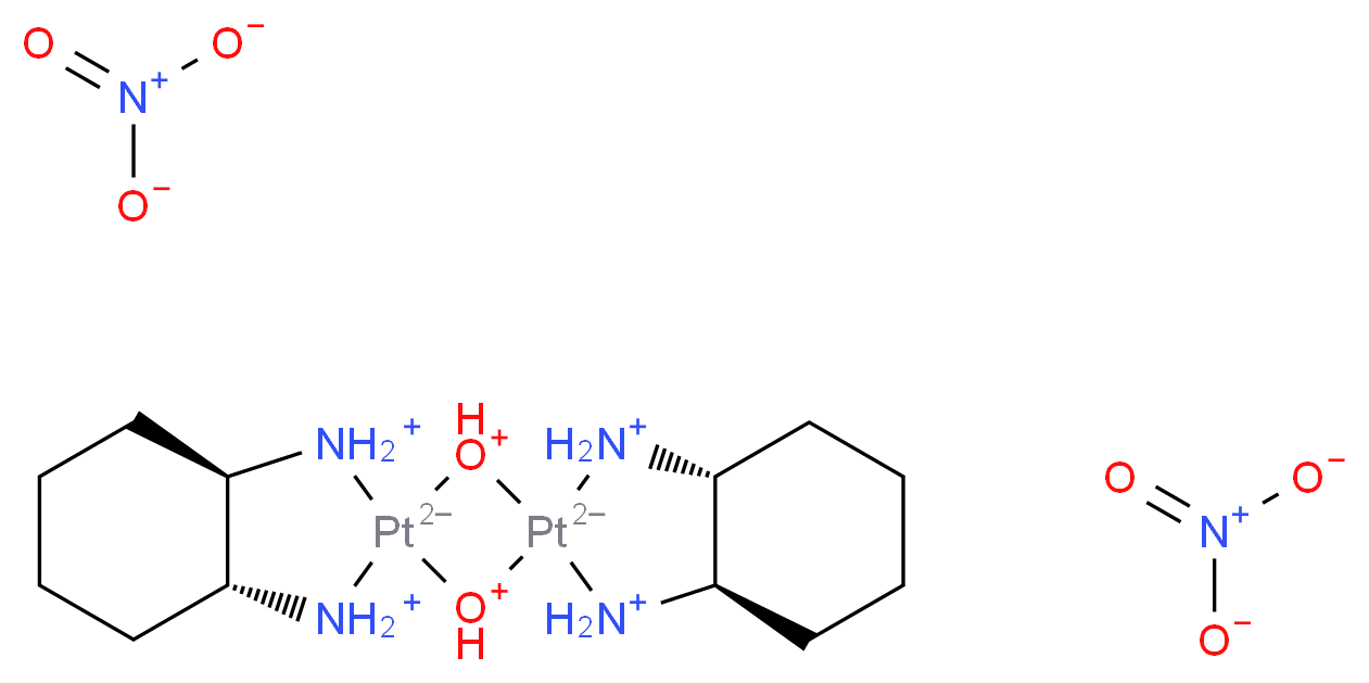 Diaquo[(1R,2R)-1,2-cyclohexanediamine]platinum Dimer Dinitrate_分子结构_CAS_82398-34-3)