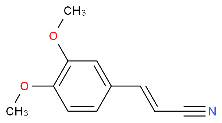 (2E)-3-(3,4-Dimethoxyphenyl)acrylonitrile_分子结构_CAS_6443-72-7)