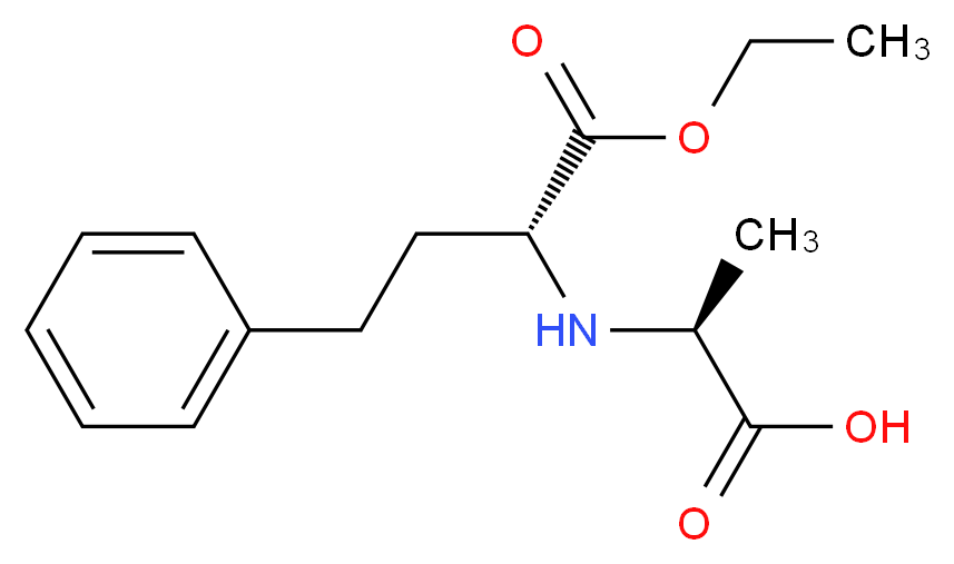 (2S)-2-{[(2R)-1-ethoxy-1-oxo-4-phenylbutan-2-yl]amino}propanoic acid_分子结构_CAS_84324-12-9