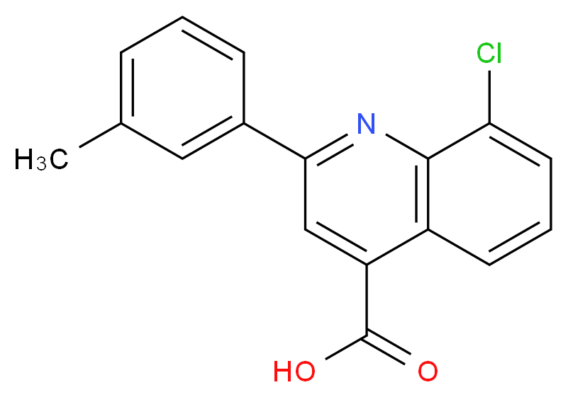 8-Chloro-2-(3-methylphenyl)quinoline-4-carboxylic acid_分子结构_CAS_588677-32-1)