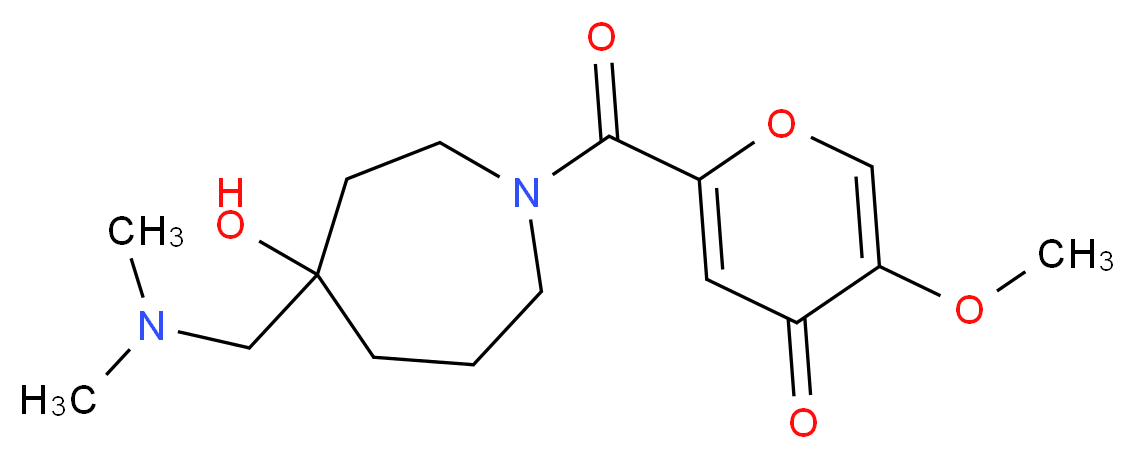2-({4-[(dimethylamino)methyl]-4-hydroxy-1-azepanyl}carbonyl)-5-methoxy-4H-pyran-4-one_分子结构_CAS_)