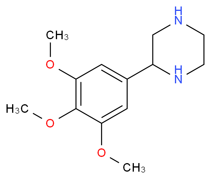 2-(3,4,5-三甲氧苯基)]哌嗪_分子结构_CAS_65709-47-9)