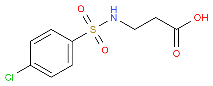 3-{[(4-chlorophenyl)sulfonyl]amino}propanoic acid_分子结构_CAS_36974-65-9)