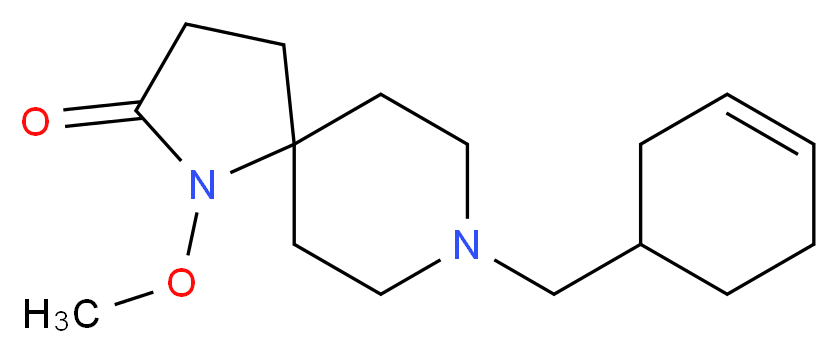 8-(3-cyclohexen-1-ylmethyl)-1-methoxy-1,8-diazaspiro[4.5]decan-2-one_分子结构_CAS_)