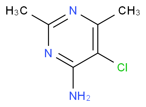 5-chloro-2,6-dimethylpyrimidin-4-amine_分子结构_CAS_2858-20-0