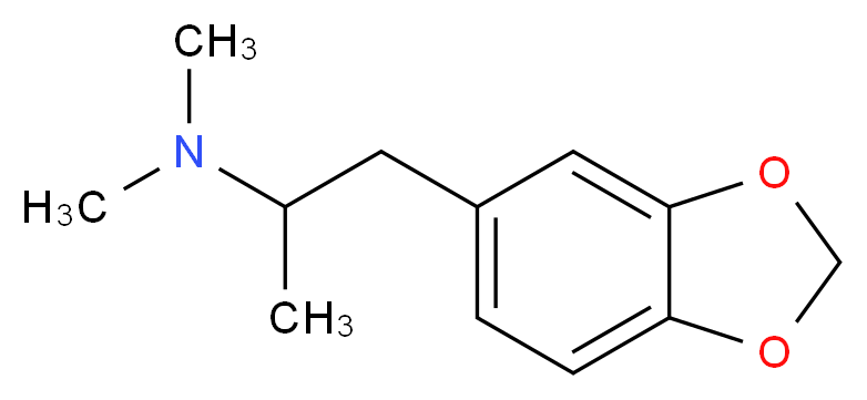 [1-(2H-1,3-benzodioxol-5-yl)propan-2-yl]dimethylamine_分子结构_CAS_74698-50-3