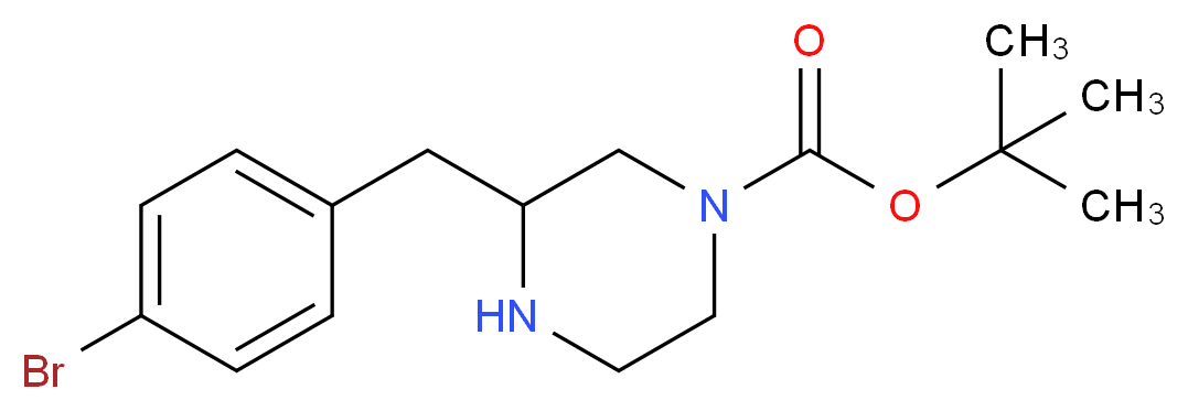 3-(4-BROMO-BENZYL)-PIPERAZINE-1-CARBOXYLIC ACID TERT-BUTYL ESTER_分子结构_CAS_886772-98-1)