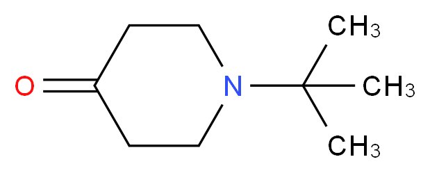 1-叔丁基-4-哌啶酮_分子结构_CAS_1465-76-5)