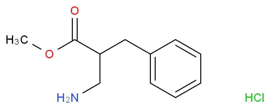 methyl 3-amino-2-benzylpropanoate hydrochloride_分子结构_CAS_864182-43-4