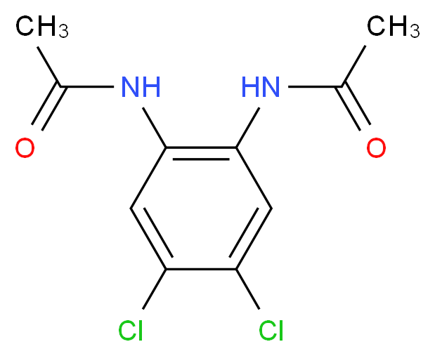 N-(4,5-dichloro-2-acetamidophenyl)acetamide_分子结构_CAS_23562-52-9