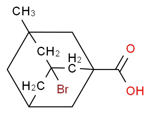 3-bromo-5-methyladamantane-1-carboxylic acid_分子结构_CAS_14670-95-2