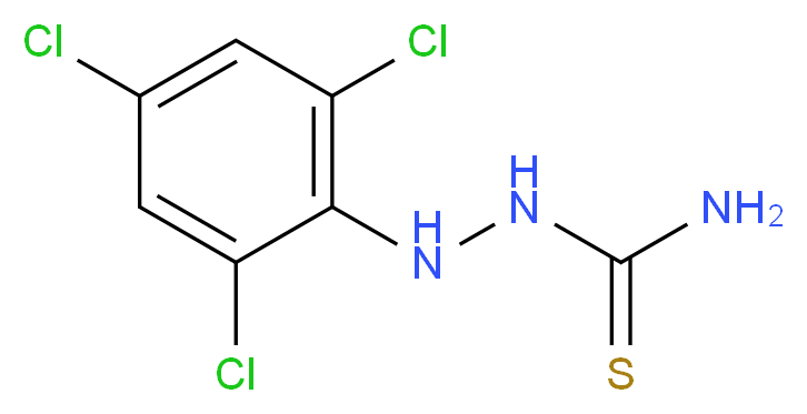 2-(2,4,6-Trichlorophenyl)-1-hydrazinecarbothioamide_分子结构_CAS_14576-98-8)