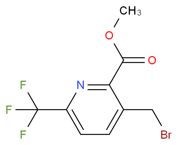 METHYL 3-(BROMOMETHYL)-6-(TRIFLUOROMETHYL)PYRIDINE-2-CARBOXYLATE_分子结构_CAS_)
