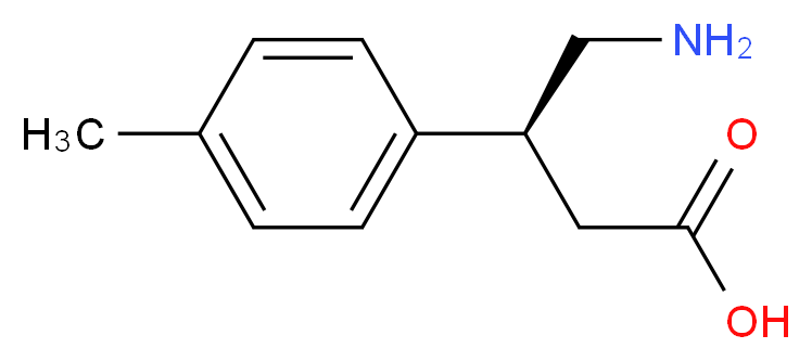 (3S)-4-amino-3-(4-methylphenyl)butanoic acid_分子结构_CAS_67112-57-6