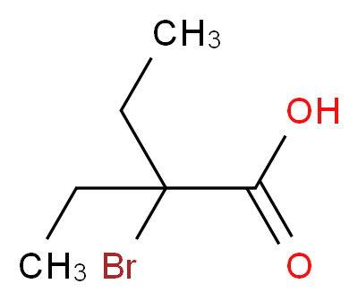 2-bromo-2-ethylbutanoic acid_分子结构_CAS_5456-23-5
