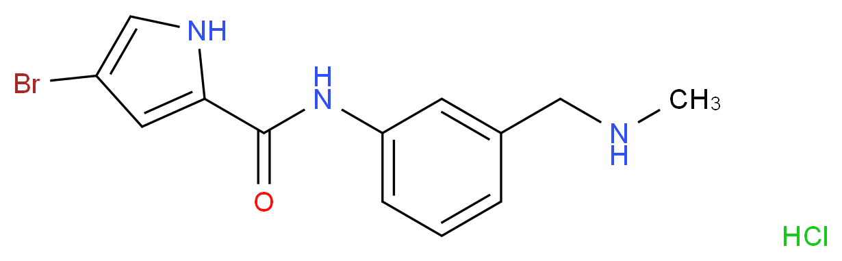 4-bromo-N-{3-[(methylamino)methyl]phenyl}-1H-pyrrole-2-carboxamide hydrochloride_分子结构_CAS_)