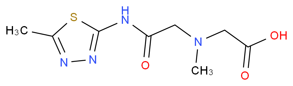 2-(methyl(2-((5-methyl-1,3,4-thiadiazol-2-yl)amino)-2-oxoethyl)amino)acetic acid_分子结构_CAS_)