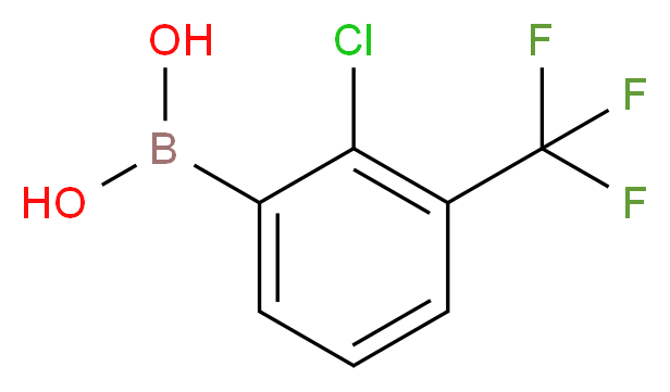 2-Chloro-3-(trifluoromethyl)phenylboronic acid_分子结构_CAS_957061-11-9)