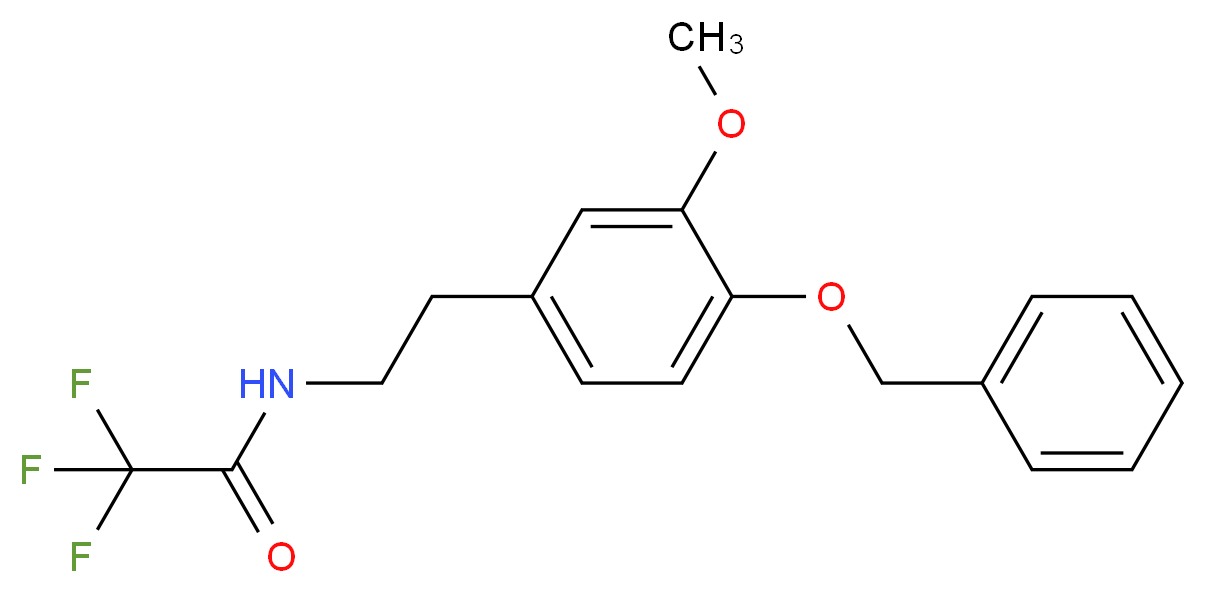 N-{2-[4-(benzyloxy)-3-methoxyphenyl]ethyl}-2,2,2-trifluoroacetamide_分子结构_CAS_1076199-49-9