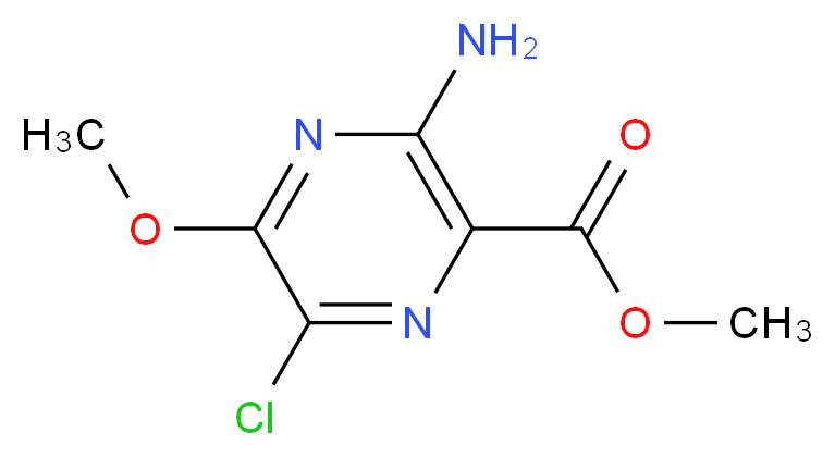 methyl 3-amino-6-chloro-5-methoxypyrazine-2-carboxylate_分子结构_CAS_2038-34-8)