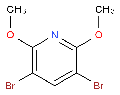 3,5-dibromo-2,6-dimethoxypyridine_分子结构_CAS_16727-44-9