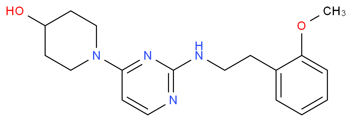 1-(2-{[2-(2-methoxyphenyl)ethyl]amino}pyrimidin-4-yl)piperidin-4-ol_分子结构_CAS_)