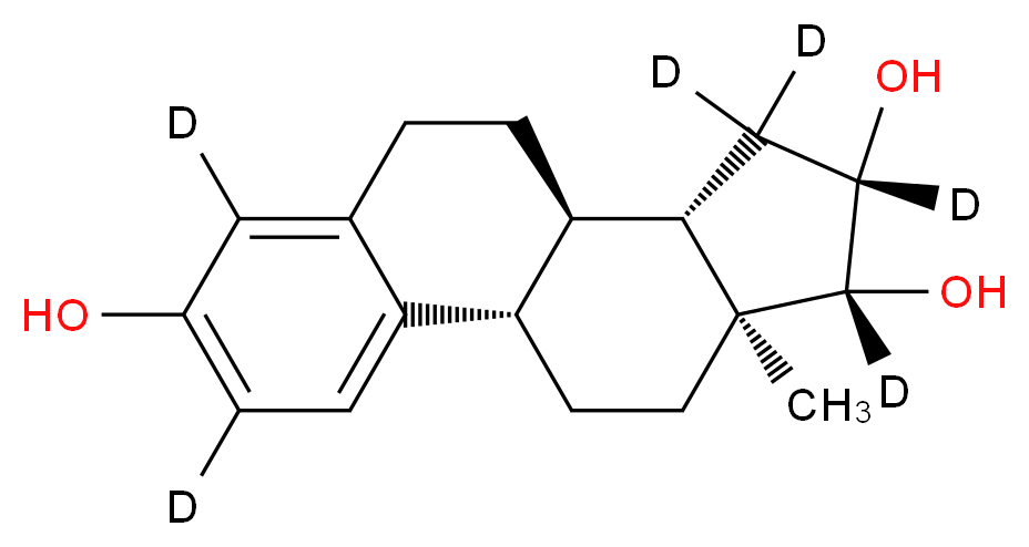 (1S,10R,11S,13S,14R,15S)-15-methyl(4,6,12,12,13,14-<sup>2</sup>H<sub>6</sub>)tetracyclo[8.7.0.0<sup>2</sup>,<sup>7</sup>.0<sup>1</sup><sup>1</sup>,<sup>1</sup><sup>5</sup>]heptadeca-2,4,6-triene-5,13,14-triol_分子结构_CAS_221093-41-0