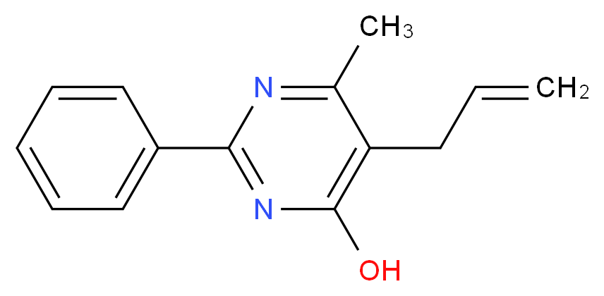 6-methyl-2-phenyl-5-(prop-2-en-1-yl)pyrimidin-4-ol_分子结构_CAS_255869-27-3