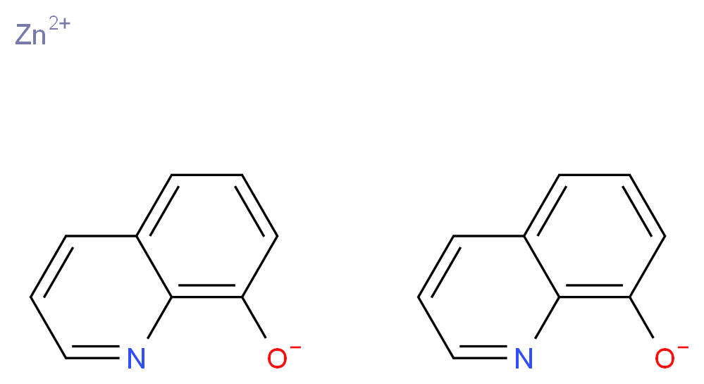 zinc(2+) ion bis(quinolin-8-olate)_分子结构_CAS_13978-85-3