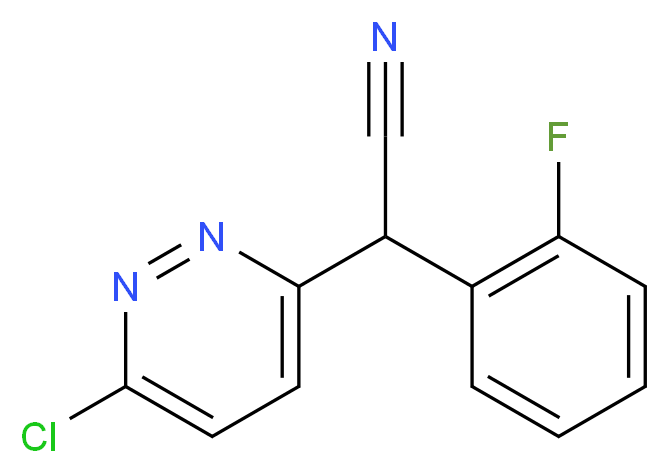 2-(6-Chloro-3-pyridazinyl)-2-(2-fluorophenyl)-acetonitrile_分子结构_CAS_)