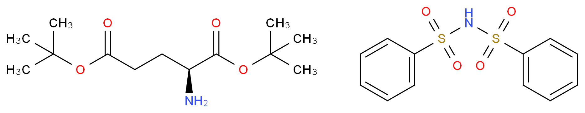 L-谷氨酸二叔丁酯 二苯磺酰亚胺盐_分子结构_CAS_16874-06-9)