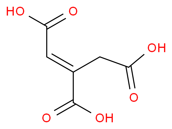 (E)-prop-1-ene-1,2,3-tricarboxylic acid_分子结构_CAS_)