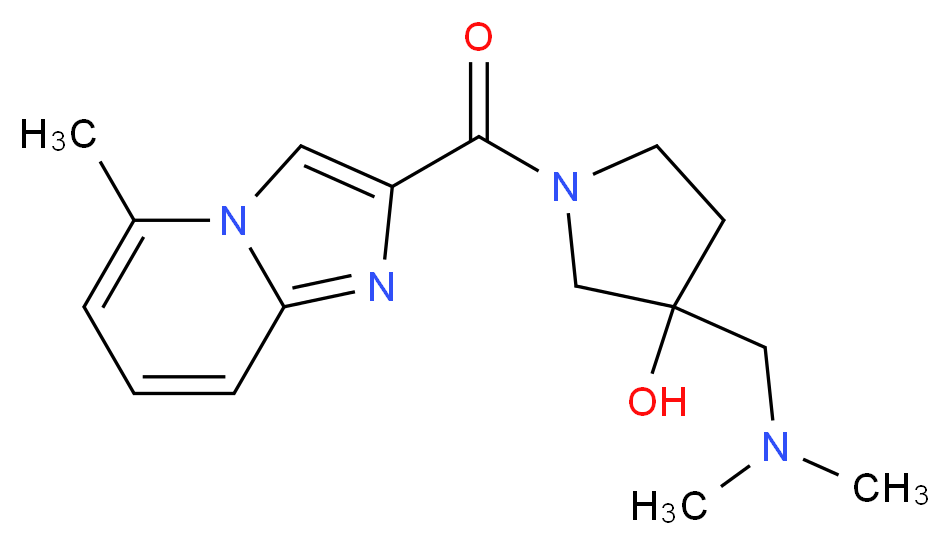 3-[(dimethylamino)methyl]-1-[(5-methylimidazo[1,2-a]pyridin-2-yl)carbonyl]-3-pyrrolidinol_分子结构_CAS_)