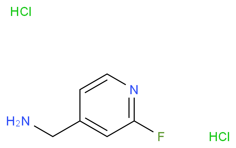 4-(Aminomethyl)-2-fluoropyridine dihydrochloride_分子结构_CAS_667906-60-7)
