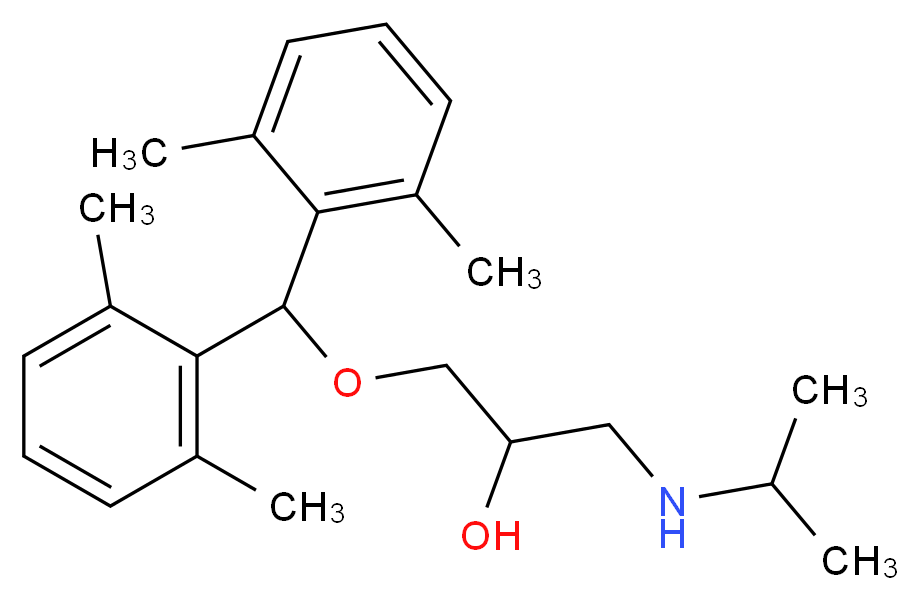 {3-[bis(2,6-dimethylphenyl)methoxy]-2-hydroxypropyl}(propan-2-yl)amine_分子结构_CAS_19179-78-3