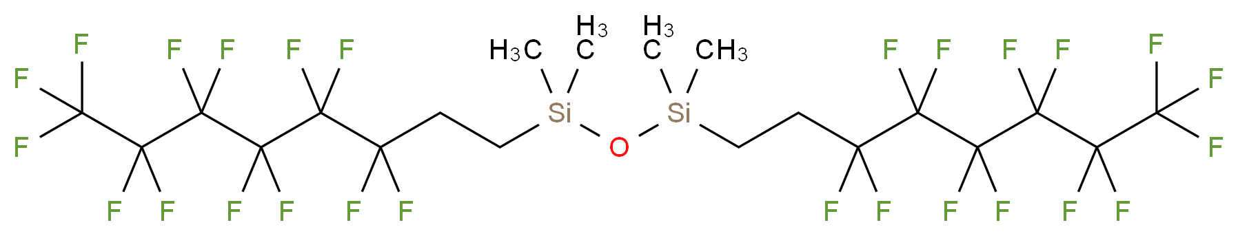 {[dimethyl(3,3,4,4,5,5,6,6,7,7,8,8,8-tridecafluorooctyl)silyl]oxy}dimethyl(3,3,4,4,5,5,6,6,7,7,8,8,8-tridecafluorooctyl)silane_分子结构_CAS_71363-70-7