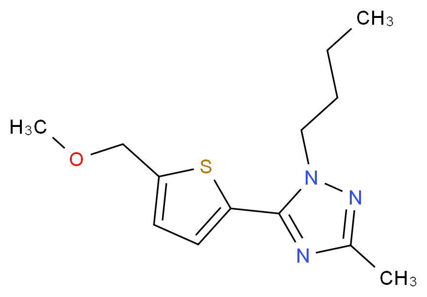 1-butyl-5-[5-(methoxymethyl)-2-thienyl]-3-methyl-1H-1,2,4-triazole_分子结构_CAS_)