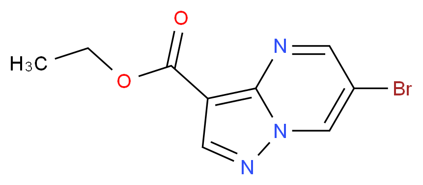 ethyl 6-bromopyrazolo[1,5-a]pyrimidine-3-carboxylate_分子结构_CAS_1027511-41-6