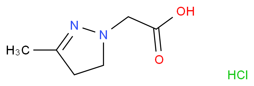 2-(3-methyl-4,5-dihydro-1H-pyrazol-1-yl)acetic acid hydrochloride_分子结构_CAS_1134333-91-7