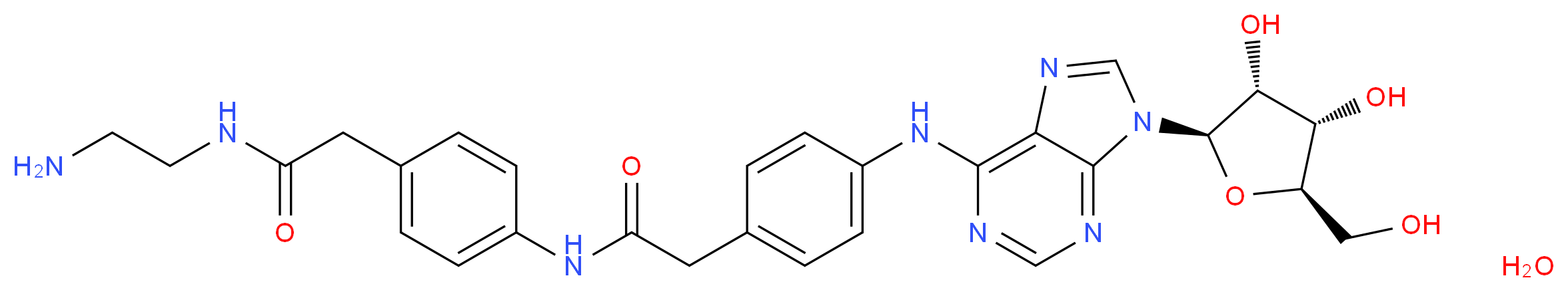 Adenosine amine congener hydrate_分子结构_CAS_96760-69-9(anhydrous))