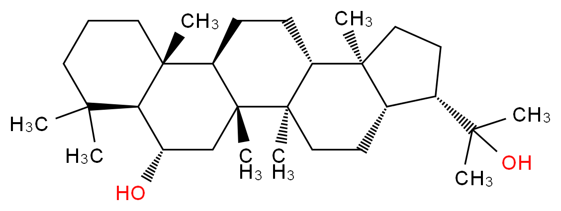 (1R,2R,5S,6S,9S,10R,13R,14R,19S,20S)-6-(2-hydroxypropan-2-yl)-1,2,9,14,18,18-hexamethylpentacyclo[11.8.0.0<sup>2</sup>,<sup>1</sup><sup>0</sup>.0<sup>5</sup>,<sup>9</sup>.0<sup>1</sup><sup>4</sup>,<sup>1</sup><sup>9</sup>]henicosan-20-ol_分子结构_CAS_22570-53-2