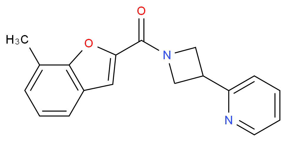 2-{1-[(7-methyl-1-benzofuran-2-yl)carbonyl]-3-azetidinyl}pyridine_分子结构_CAS_)