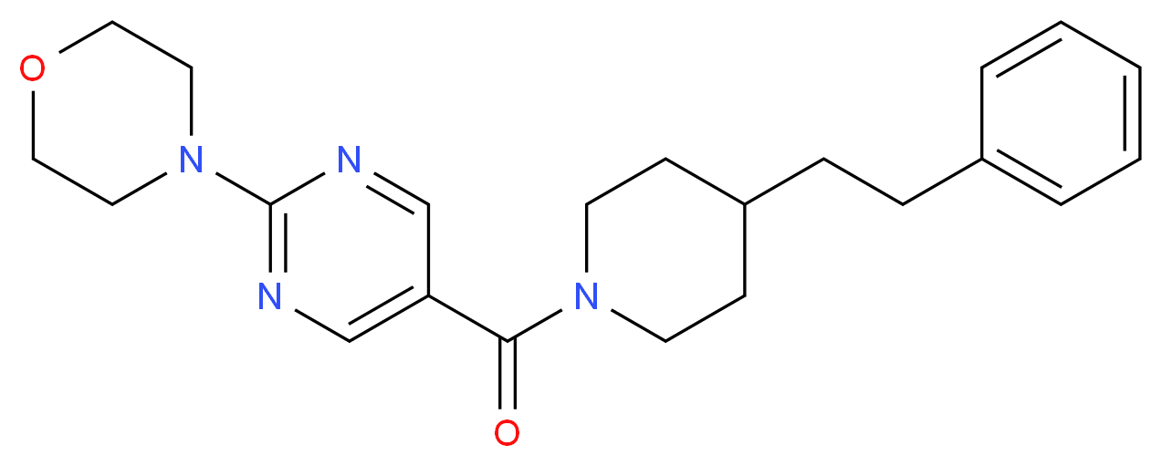 4-(5-{[4-(2-phenylethyl)-1-piperidinyl]carbonyl}-2-pyrimidinyl)morpholine_分子结构_CAS_)