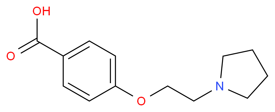 4-(2-(pyrrolidin-1-yl)ethoxy)benzoic acid_分子结构_CAS_)