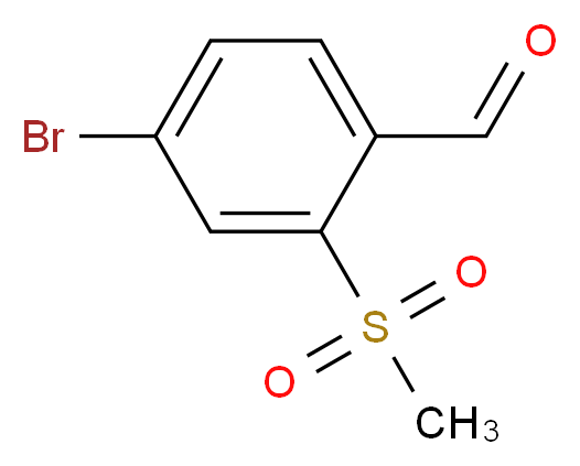 4-bromo-2-methanesulfonylbenzaldehyde_分子结构_CAS_849035-77-4