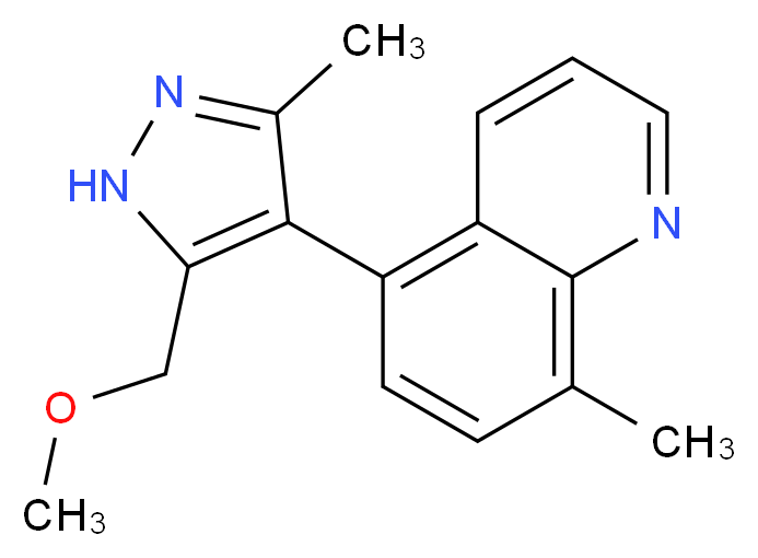 5-[5-(methoxymethyl)-3-methyl-1H-pyrazol-4-yl]-8-methylquinoline_分子结构_CAS_)