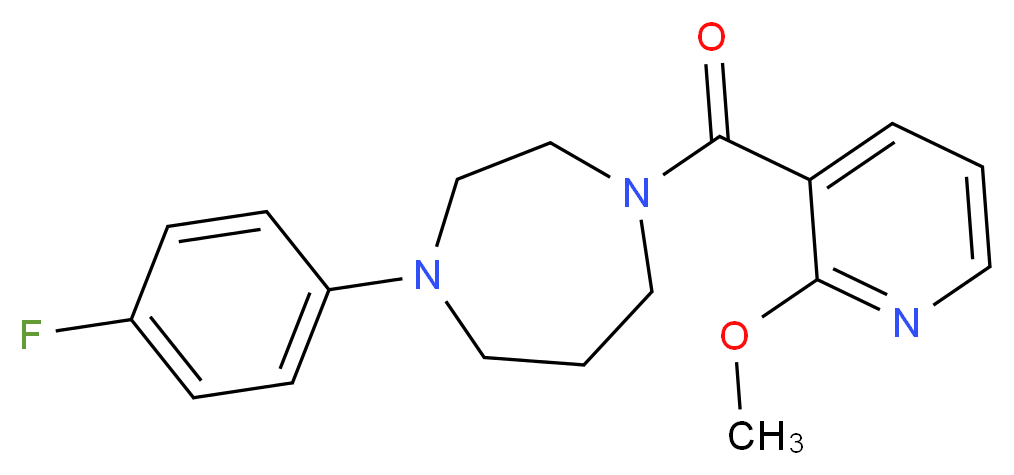 1-(4-fluorophenyl)-4-[(2-methoxy-3-pyridinyl)carbonyl]-1,4-diazepane_分子结构_CAS_)